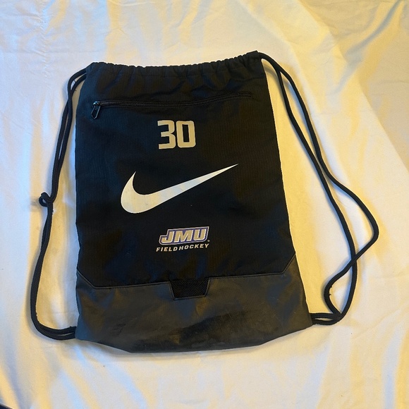 Nike JMU James Madison University Field Hockey Draw String bag Black - Picture 1 of 4